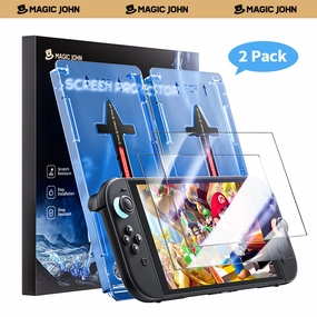 bubble resistant layer Screen Armor Ultra Plus MAGIC JOHN Nintendo Switch 2 Screen Protector - One-Touch Easy Application Ultimate Protection