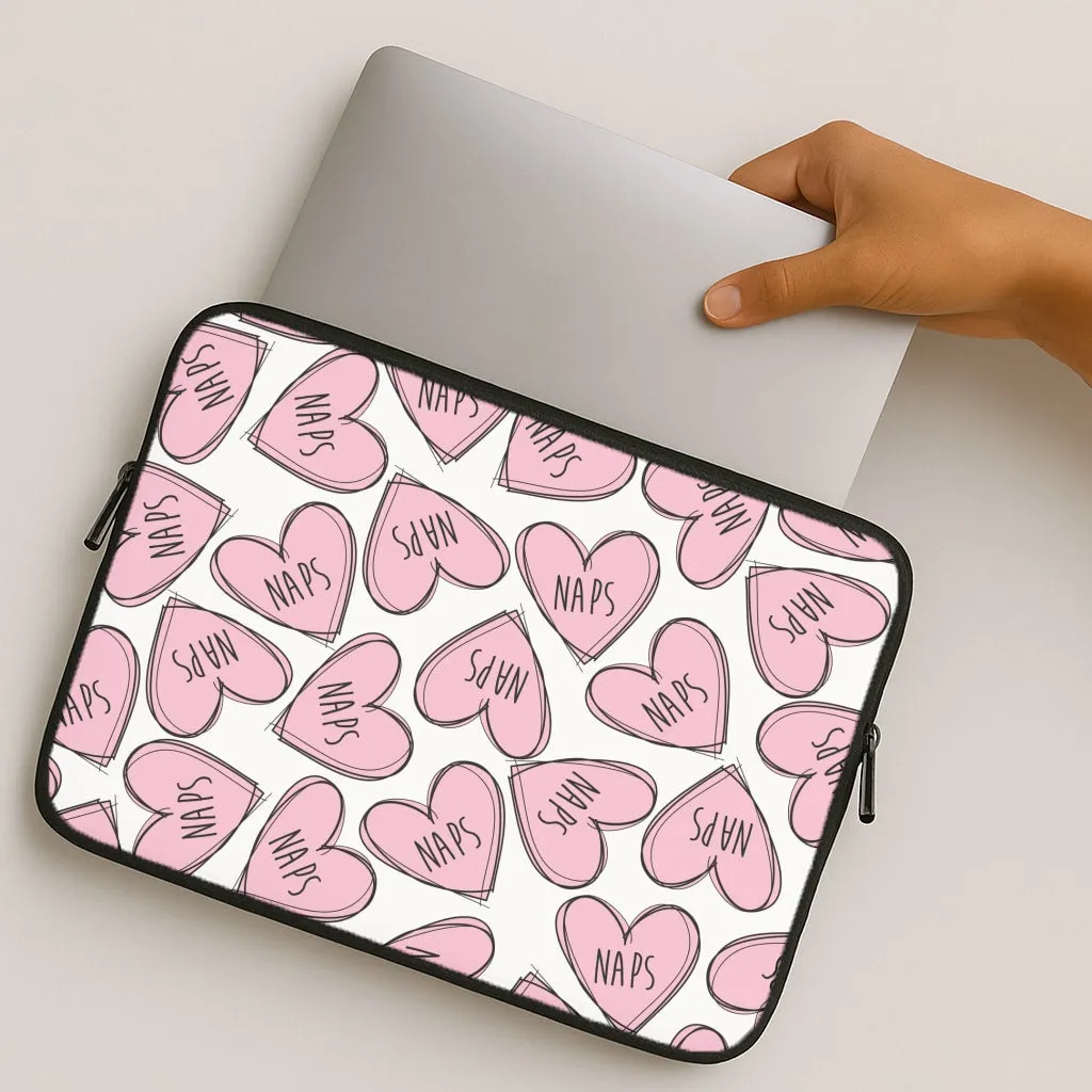 Premium Texture Nap Hearts, Tumblr Inspired Laptop Sleeve