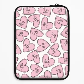 Elegant Pattern Daily Grip Nap Hearts, Tumblr Inspired Laptop Sleeve