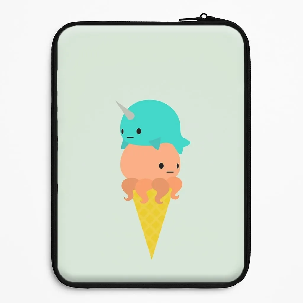 Narwhal Octopus Ice Cream Laptop Sleeve Wireless charging Sporty Appeal