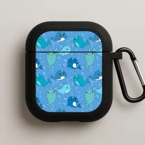 Trendy Rubber Holder Narwhal Pattern AirPods Case