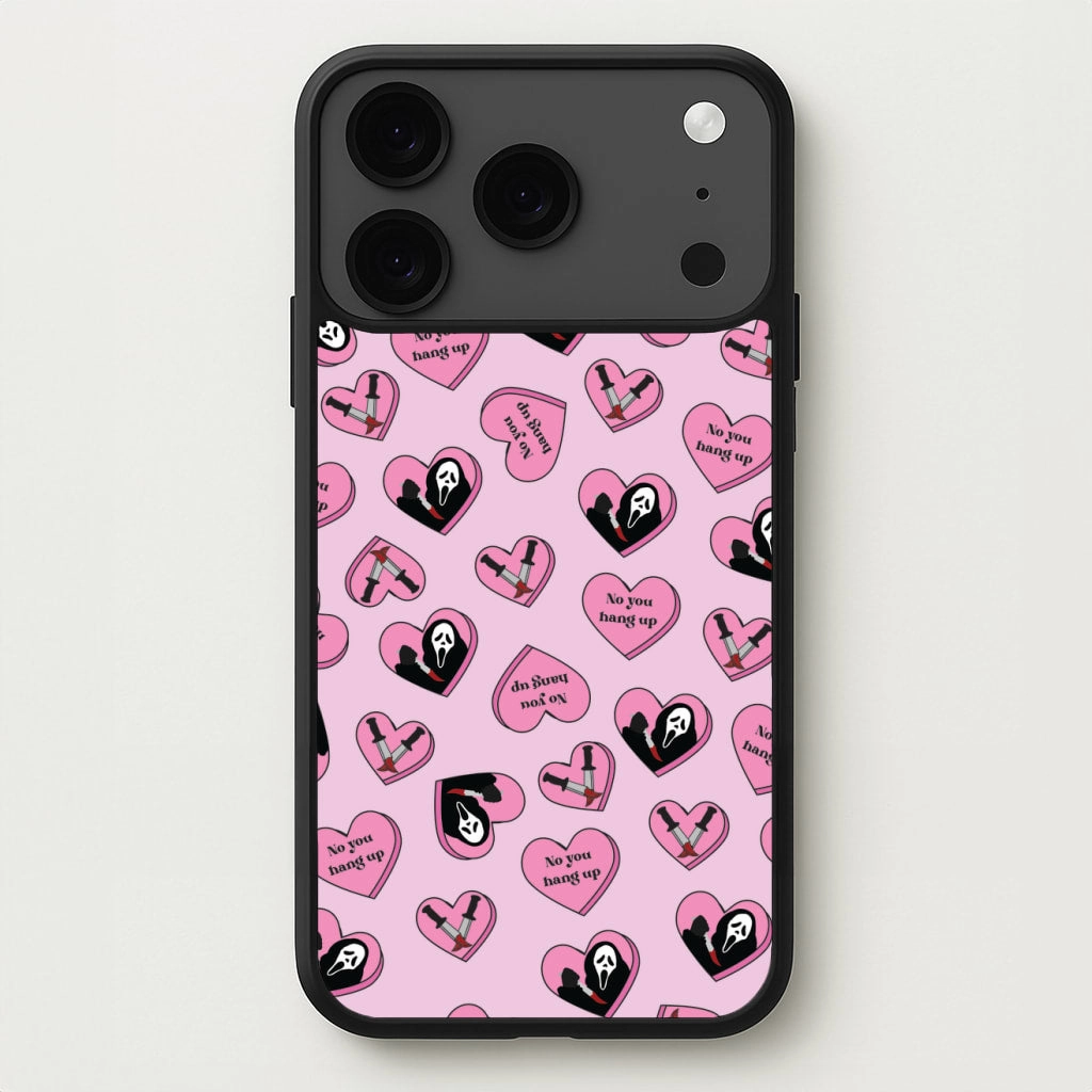 No You Hang Up Love Hearts Phone Case Compact Frame