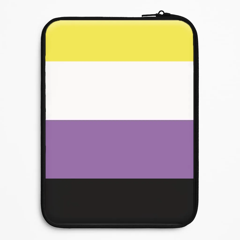 Non-Binary Flag - Pride Laptop Sleeve Light Form Matte Texture Surface