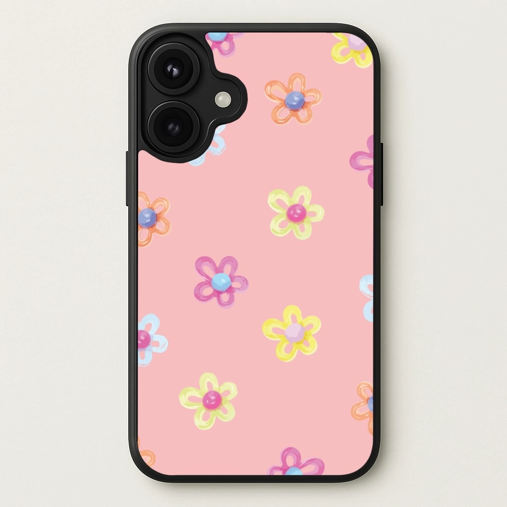 Modern Surface Design Flower Gems Pattern Phone Case
