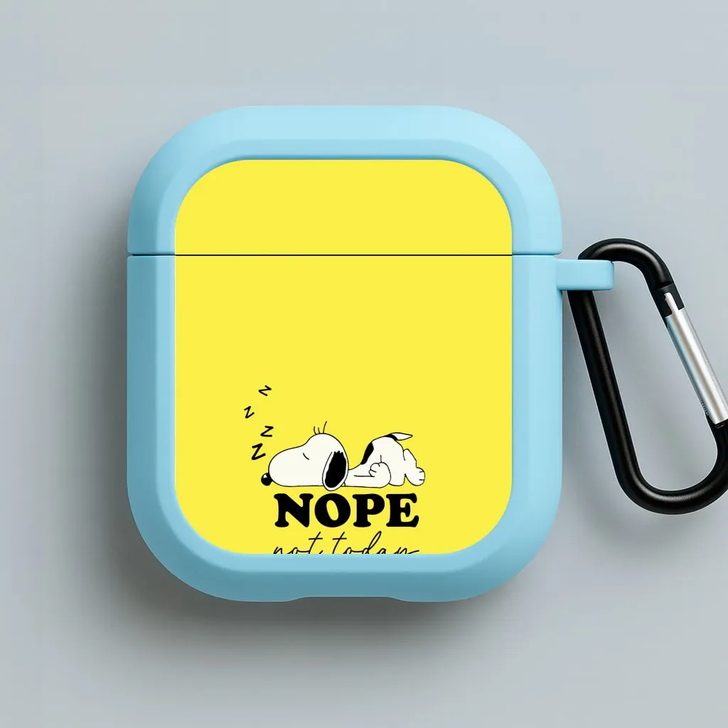 Fashion Smooth Organizer Trendy Travel Shell Nope, Not Today AirPods Case