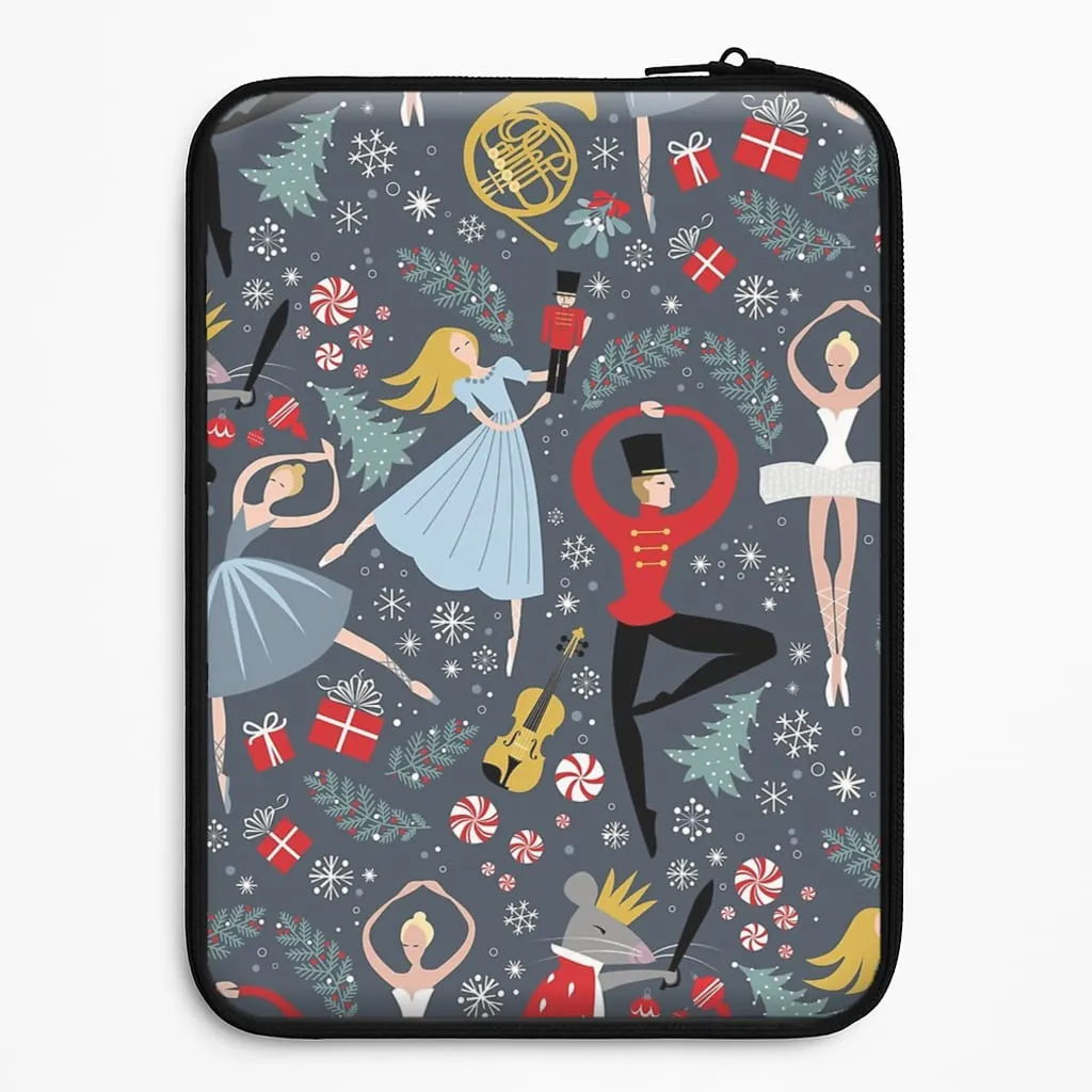 Nutcracker Ballet Pattern - Christmas Laptop Sleeve Bold Look Smooth Touch