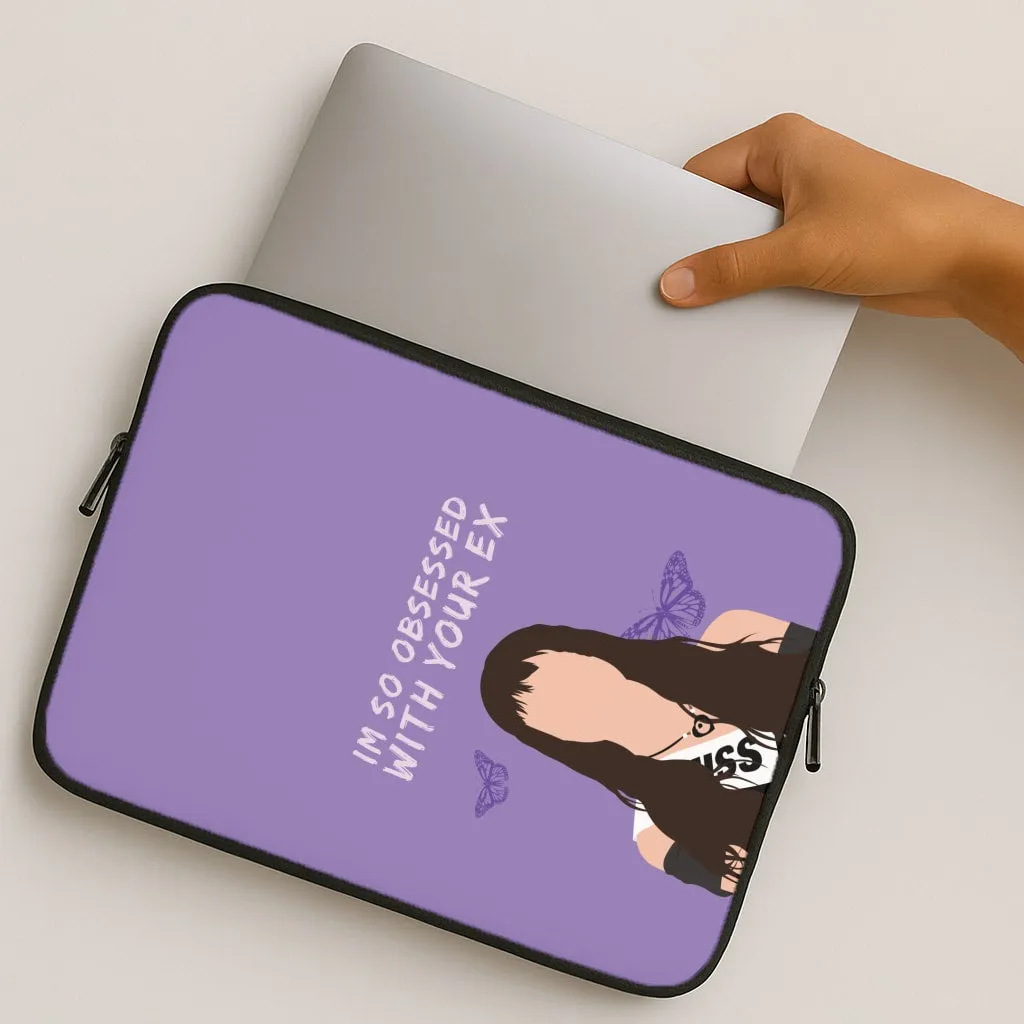 Flexible Pattern Texture Obsessed With Your Ex Laptop Sleeve