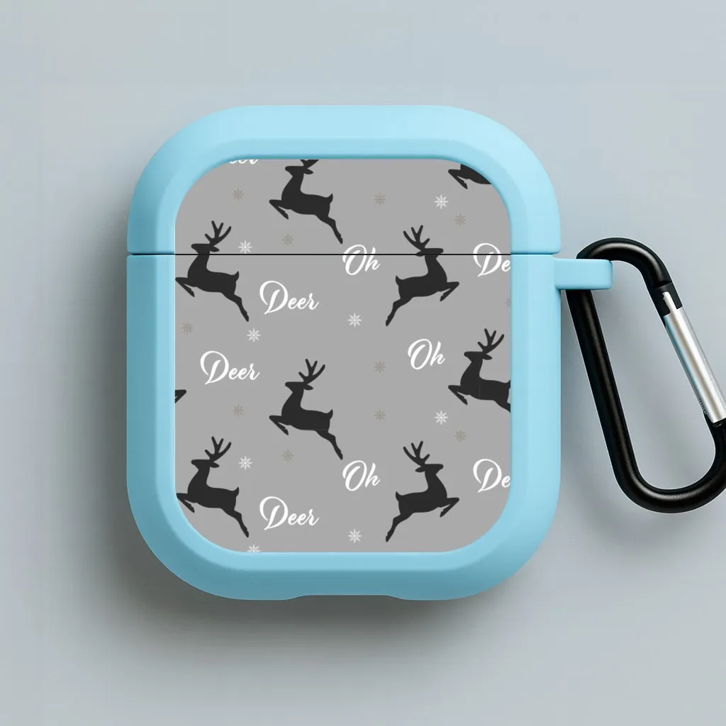 Oh Deer Christmas Pattern AirPods Case premium silicone airpods case lightweight ergonomic airpods protector