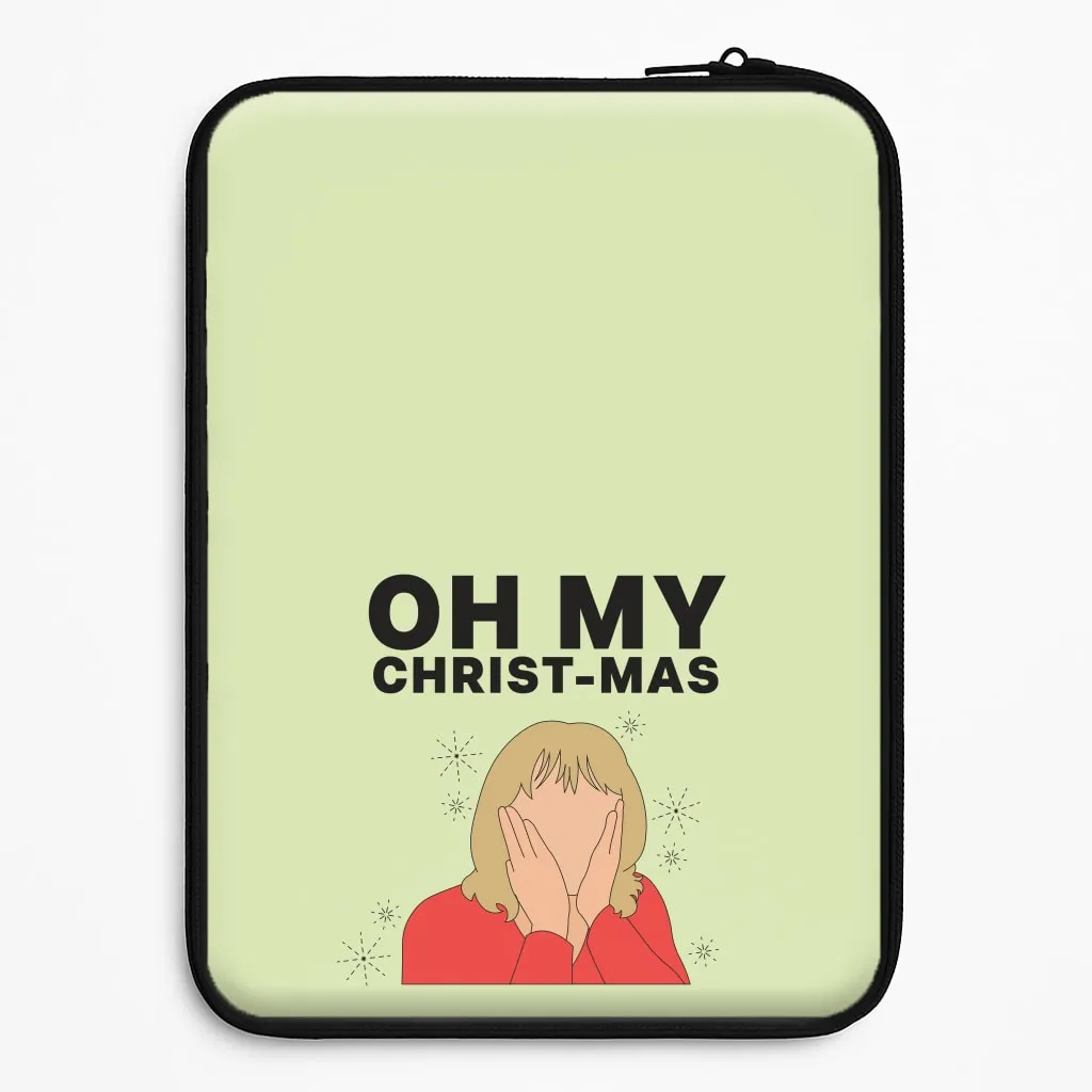 Stylish Detail Layer Oh My Christ-Mas Laptop Sleeve