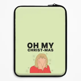 Stylish Detail Layer Oh My Christ-Mas Laptop Sleeve