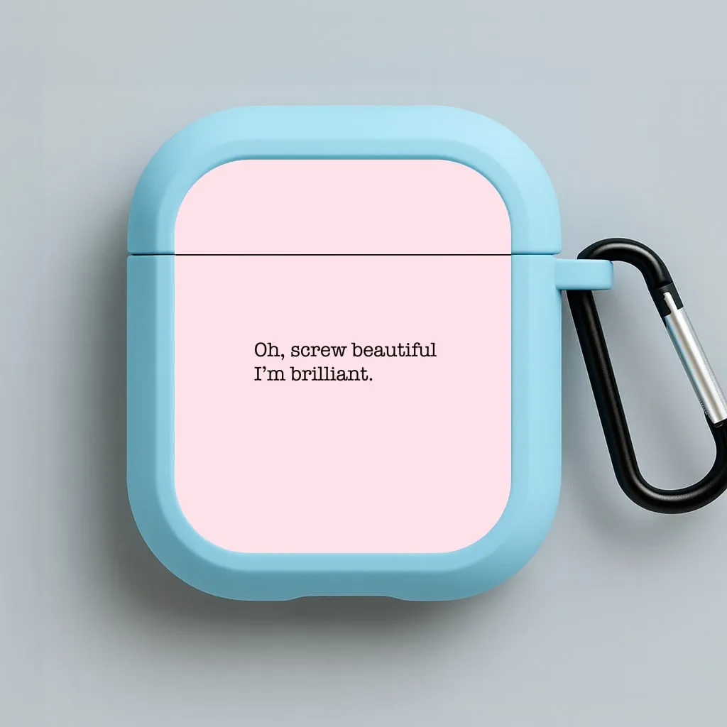wireless silicone guard Flexible Texture Shell Oh, Screw Beautiful I'm Brilliant - Grey's AirPods Case