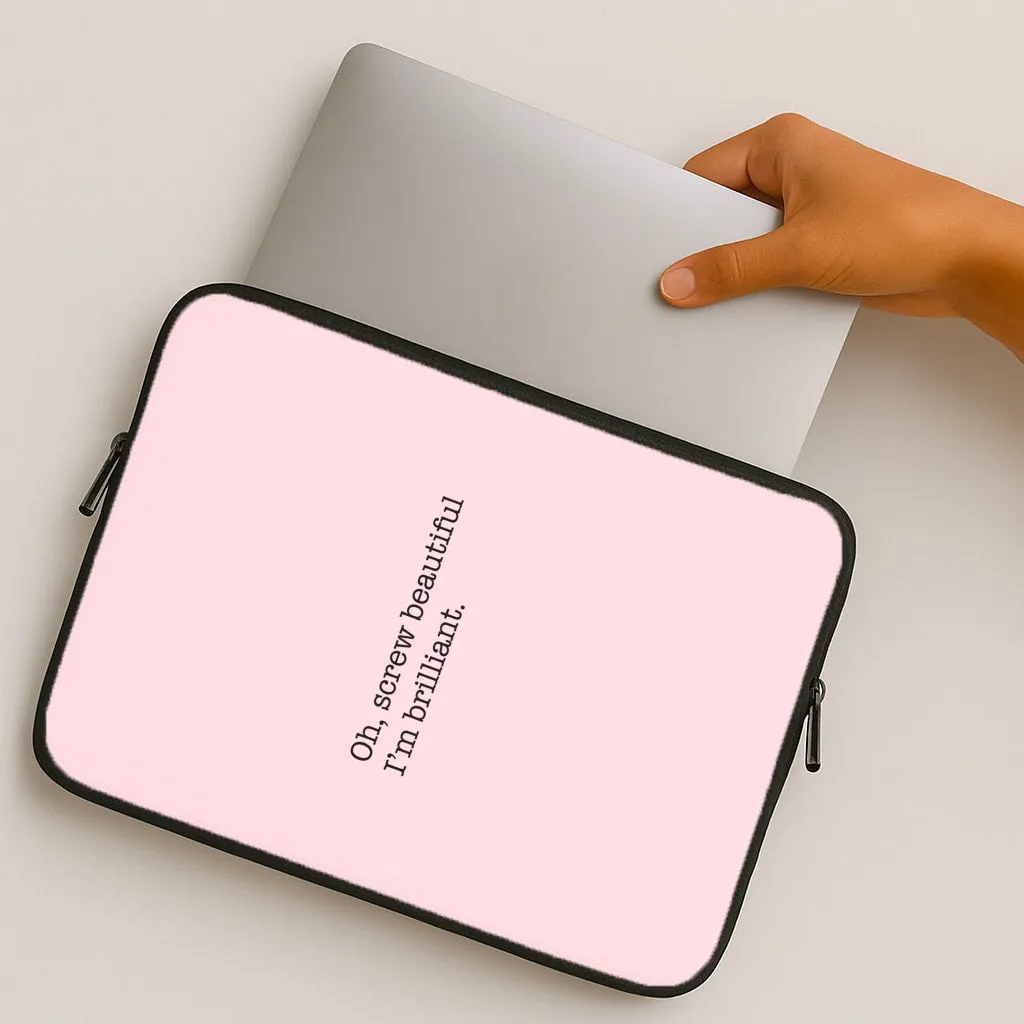 Light Protection Compact Fit Oh, Screw Beautiful I'm Brilliant - Grey's Laptop Sleeve