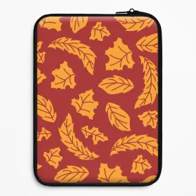 Slim Edge Orange Leaves Pattern Laptop Sleeve