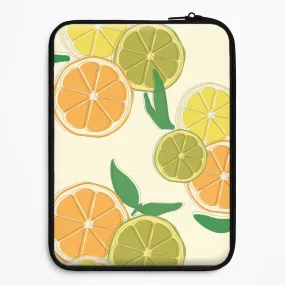 Durable Accessory Minimal Grip Oranges, Leomns And Limes - Fruit Patterns Laptop Sleeve