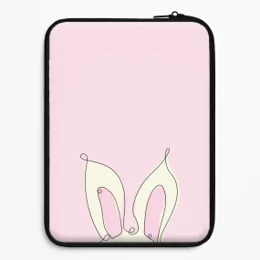 Comfort Fit Edge Everyday Use Outline Bunny Ears Laptop Sleeve