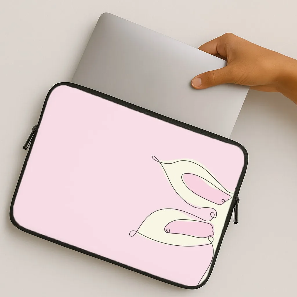 Lightweight Protection Matte Pattern Outline Bunny Ears Laptop Sleeve
