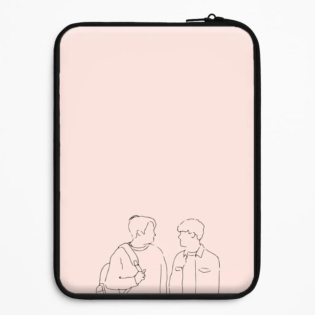 Flexible Surface Texture Work Essentials Outline - Heart TV Laptop Sleeve