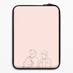 Flexible Surface Texture Work Essentials Outline - Heart TV Laptop Sleeve