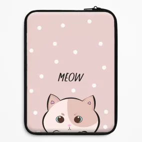 Pale Cat - Cats Laptop Sleeve Minimal Texture