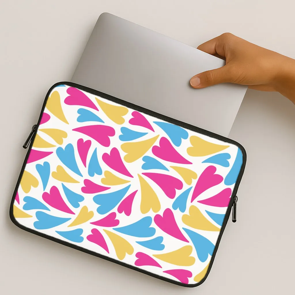 Pansexual Hearts - Pride Laptop Sleeve Urban Fashion Sleek Detail