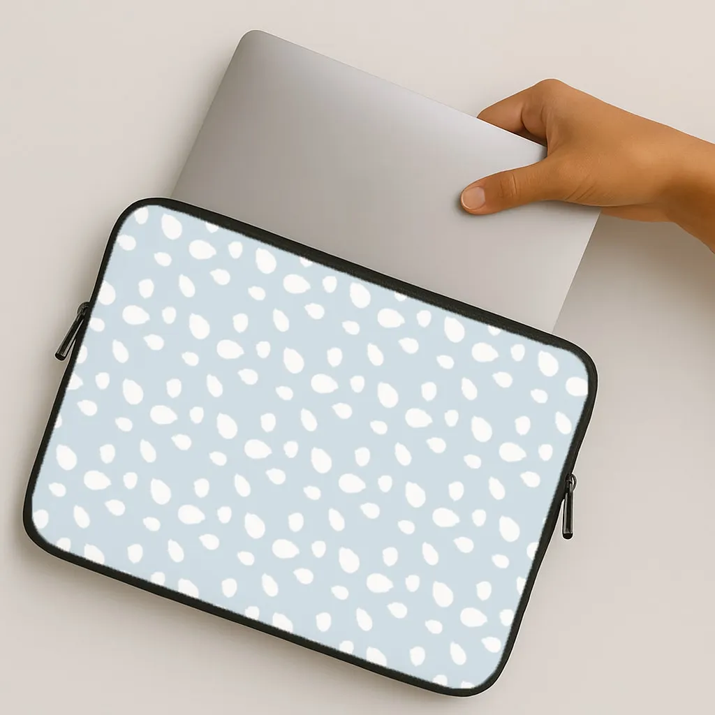 Pastel Blue Dots Laptop Sleeve Protective Lining Protective Pattern