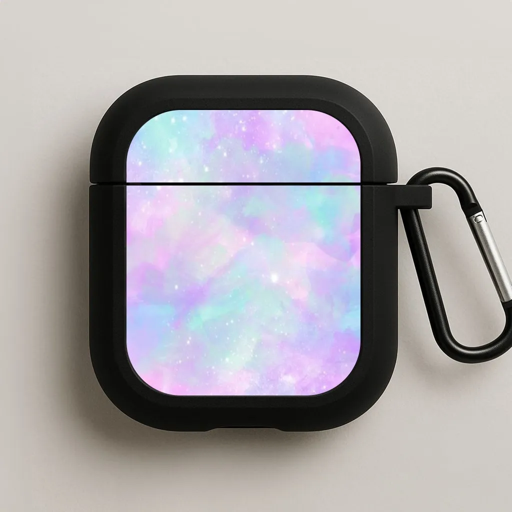 compact daily silicone airpods cover Pastel Galaxy AirPods Case