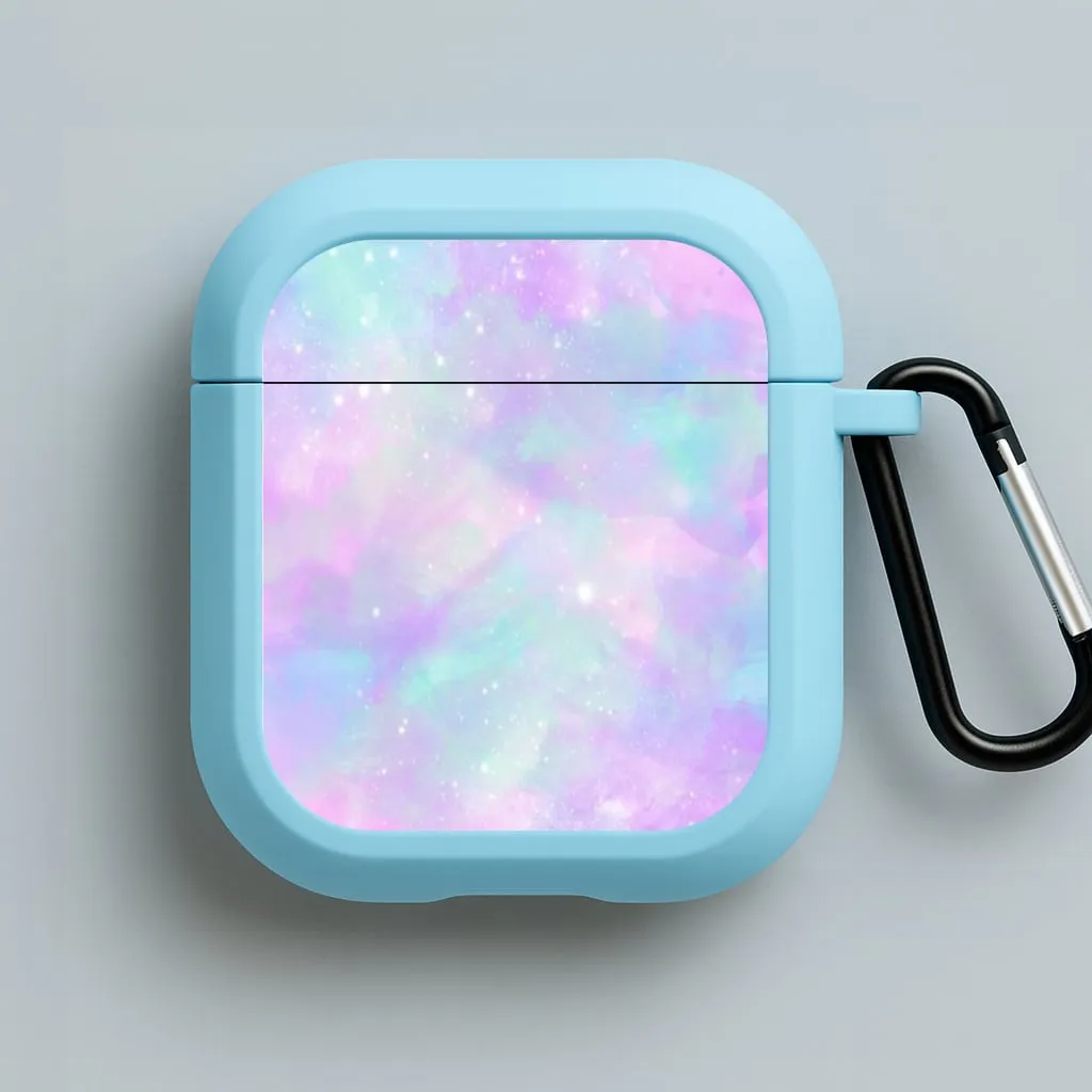 Pastel Galaxy AirPods Case Colorful Tech Pouch