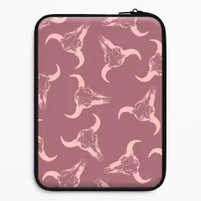 Minimal Comfort Pastel Skulls Pattern Laptop Sleeve