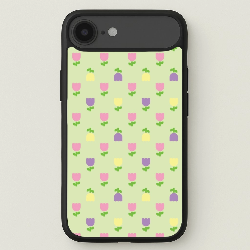 Color Pattern Pastel Tulips Pattern Phone Case