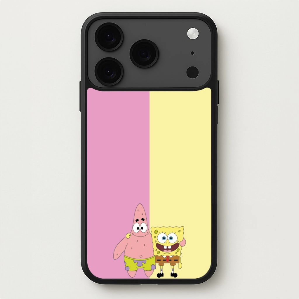 Vibrant Colors Shock absorption Patrick And Sponge Phone Case
