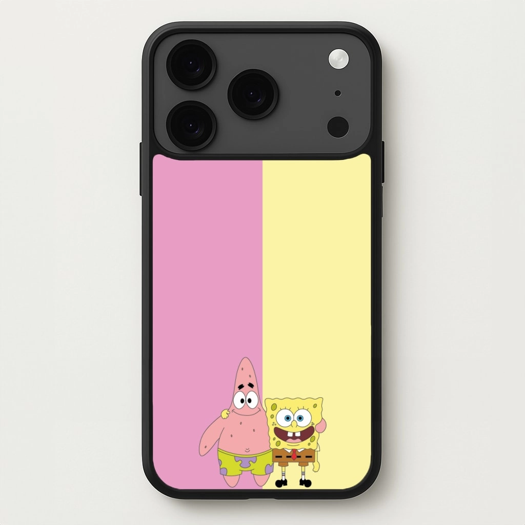 Smooth Grip Layer Premium Finish Patrick And Sponge Phone Case