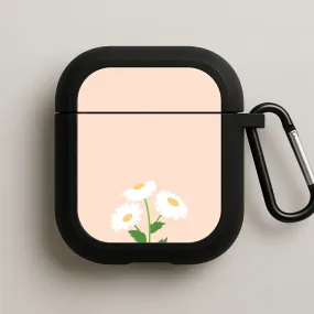 durable neon soft pastel airpods protector Peach And Dasies  AirPods Case