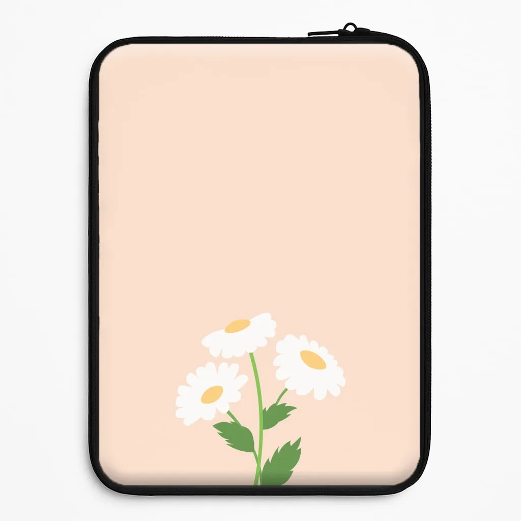 Peach And Dasies  Laptop Sleeve Protective Fit
