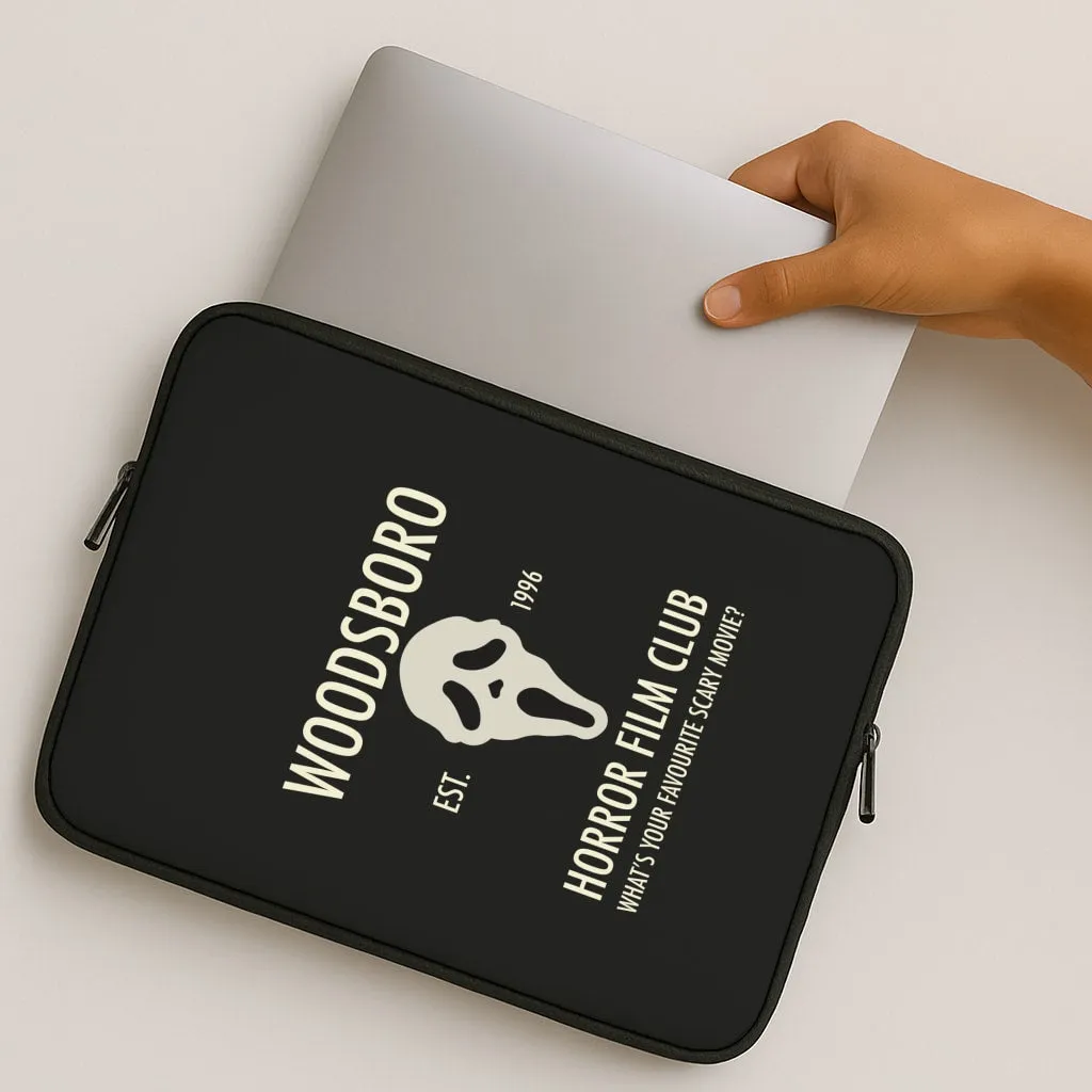 Smooth Edge Design Camera Protection Woodsboro Horror Film Club - Scream Laptop Sleeve
