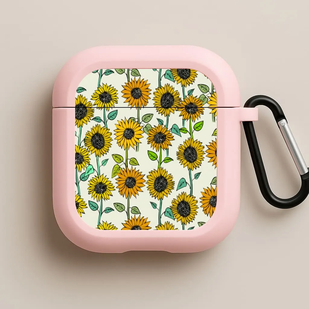 ultra soft airpods protector Painted Sunflowers AirPods Case
