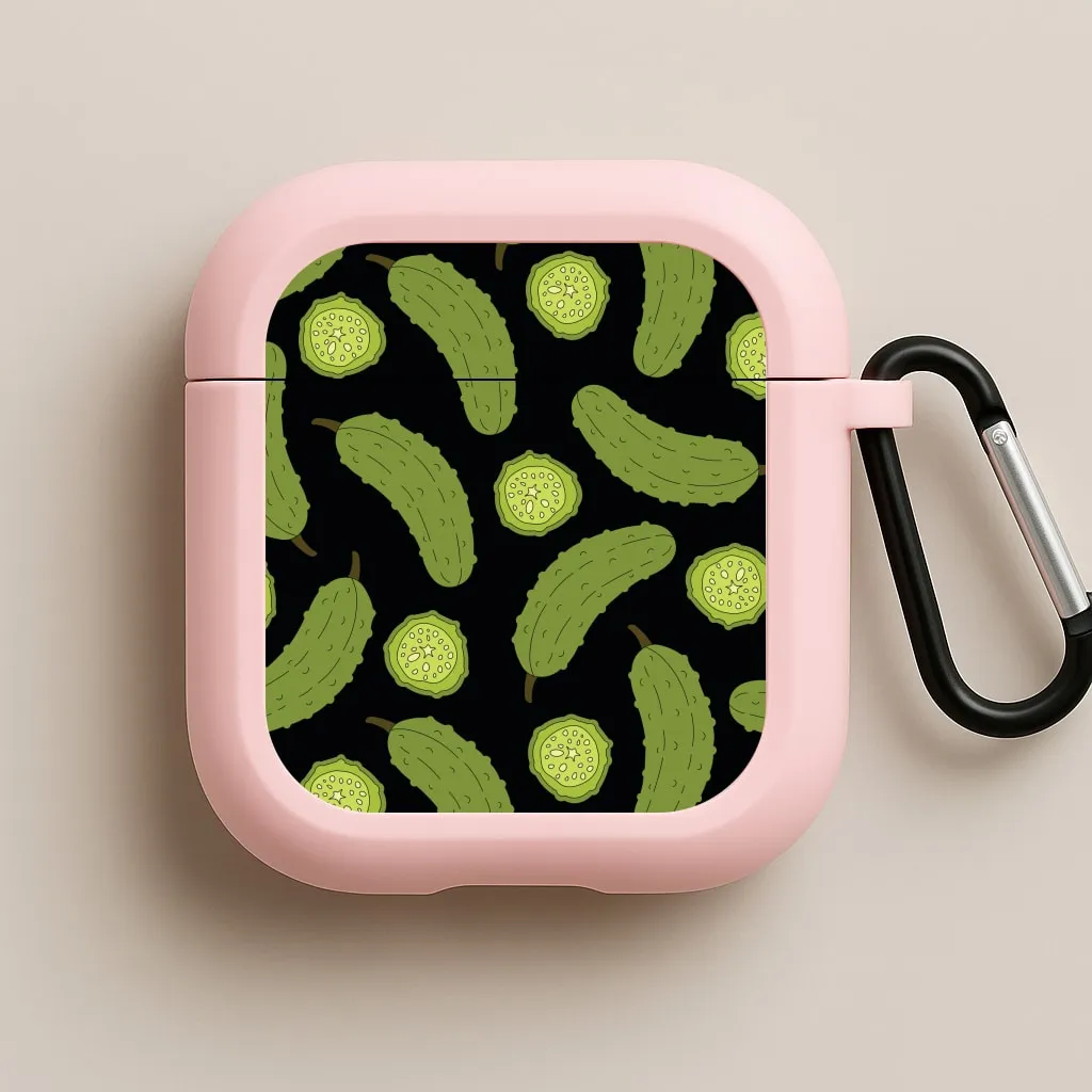 Pickle Assortment Pattern AirPods Case compact commuter pastel travel protector