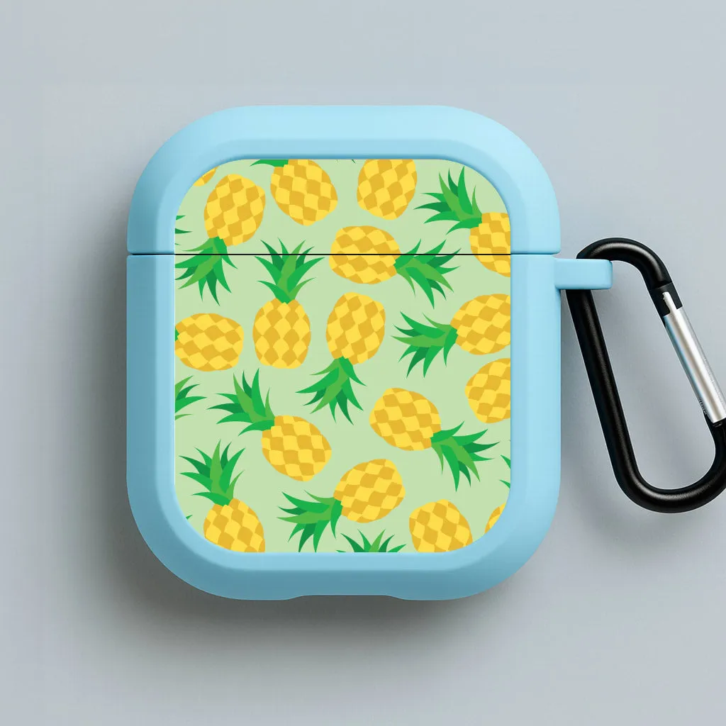 Durable Protective Organizer Pineapples Pattern AirPods Case