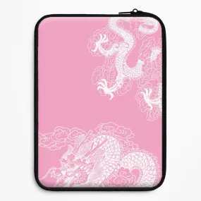 Pink Background Dragon Laptop Sleeve Professional Look Luxury Layer Texture