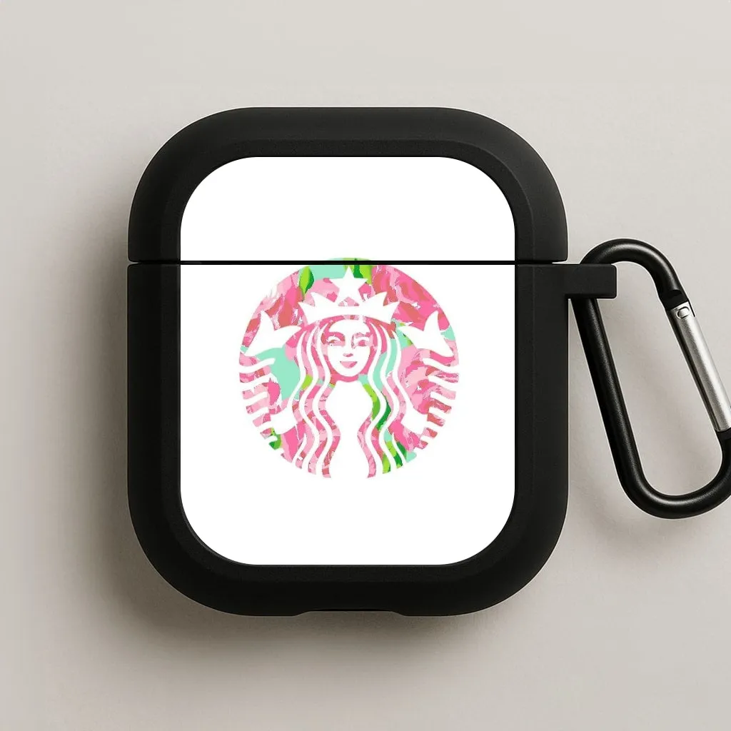 Pink Coffee Logo AirPods Case daily commute accessory