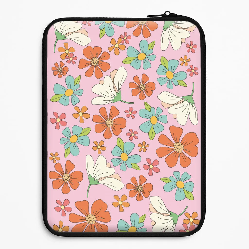 Lightweight Protection Durable Edge Pink Flower Pattern - Mothers Day Laptop Sleeve