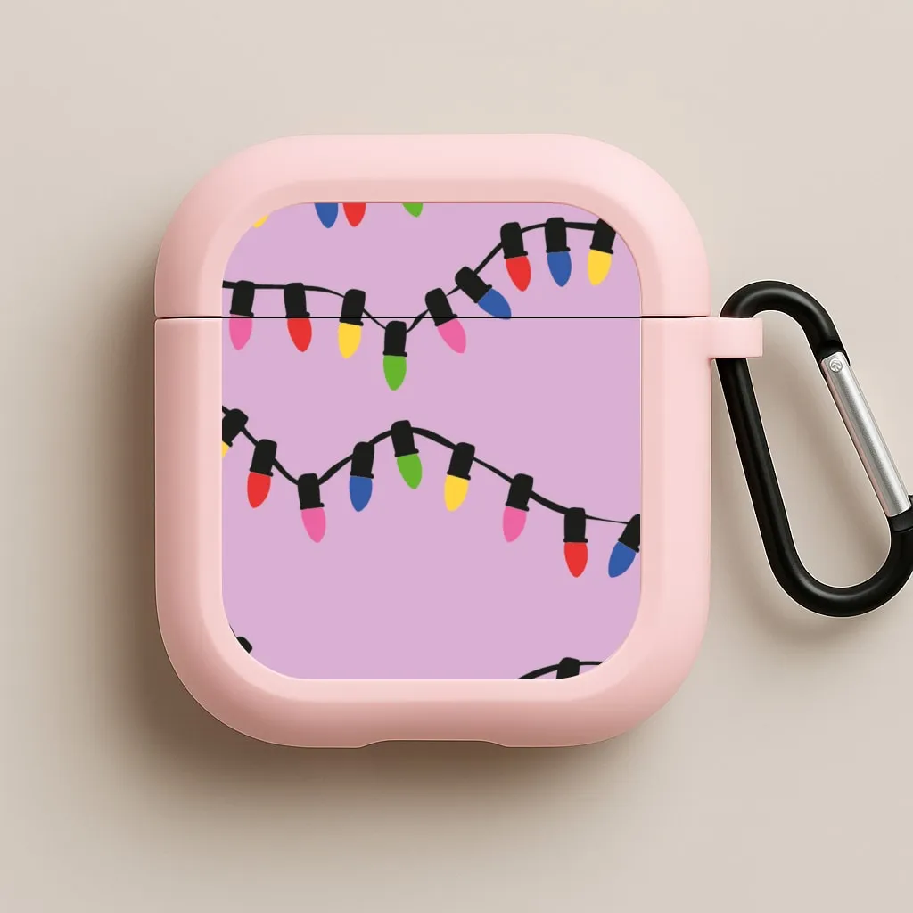 Universal Compact Holder Pink Lights - Christmas Patterns AirPods Case