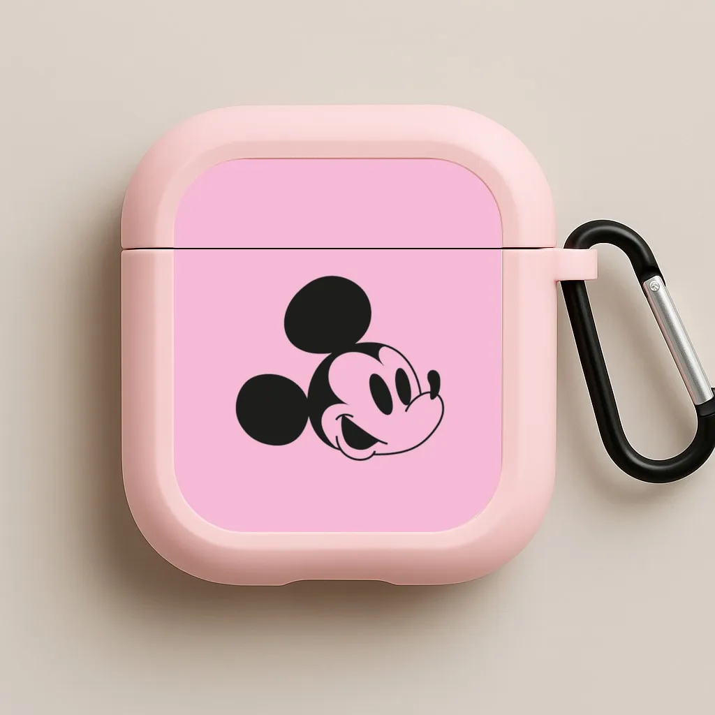 premium hybrid airpods protector Slim Form Design Pink Mickey AirPods Case