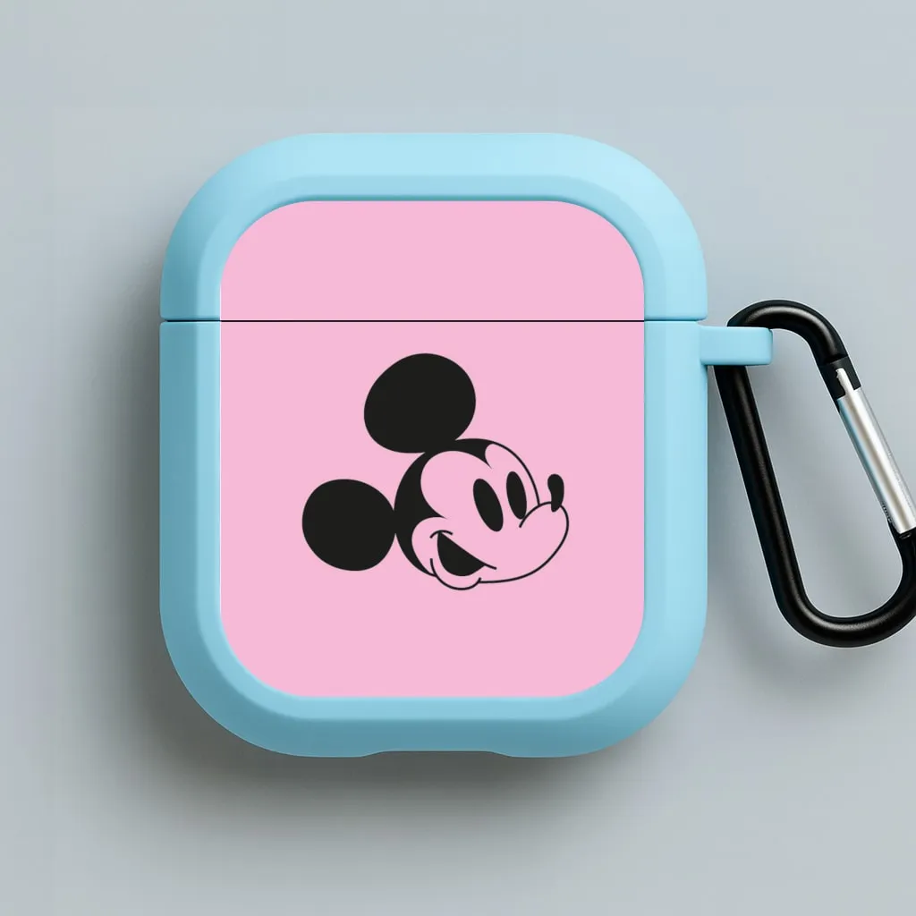 Universal Silicone Holder Pink Mickey AirPods Case