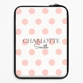 Premium Protection Modern Pattern Layer Pink Polka Dot Personalised Laptop Sleeve