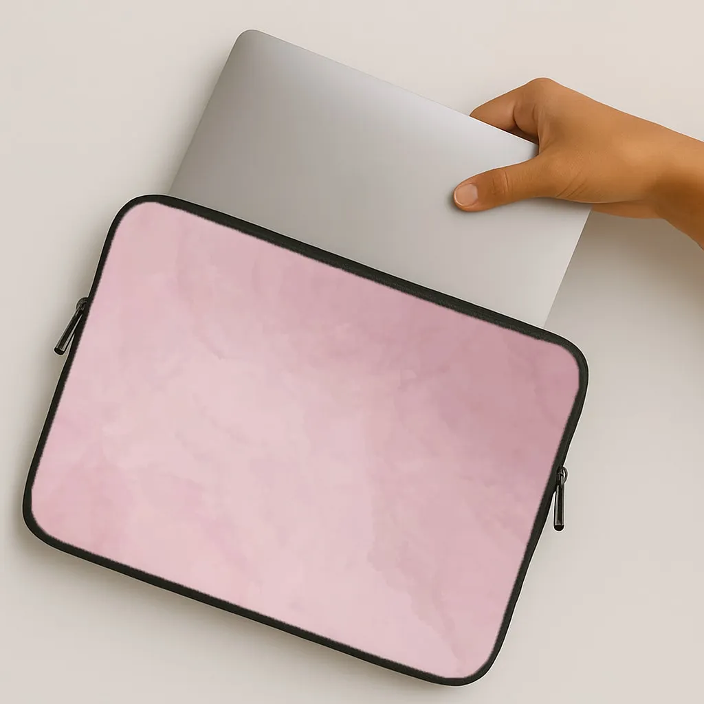Pink Powder Laptop Sleeve Clear Edge