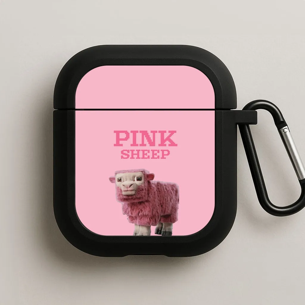 Compact Storage Shell Pink Sheep AirPods Case