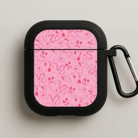 Compact Daily Holder shockproof magnetic airpods cover Pink Snakes And Skulls - Western  AirPods Case