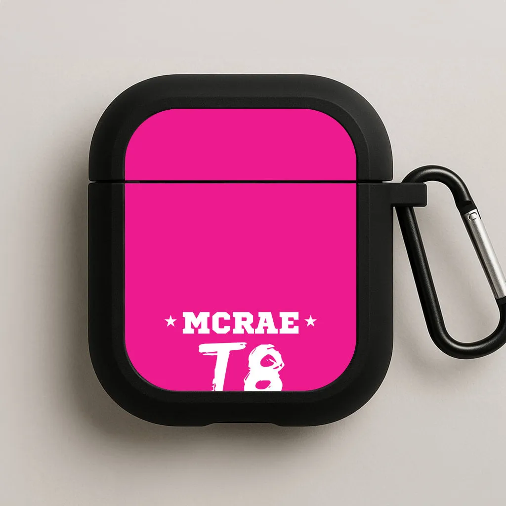 Pink T8 Sports AirPods Case Durable Travel Pouch