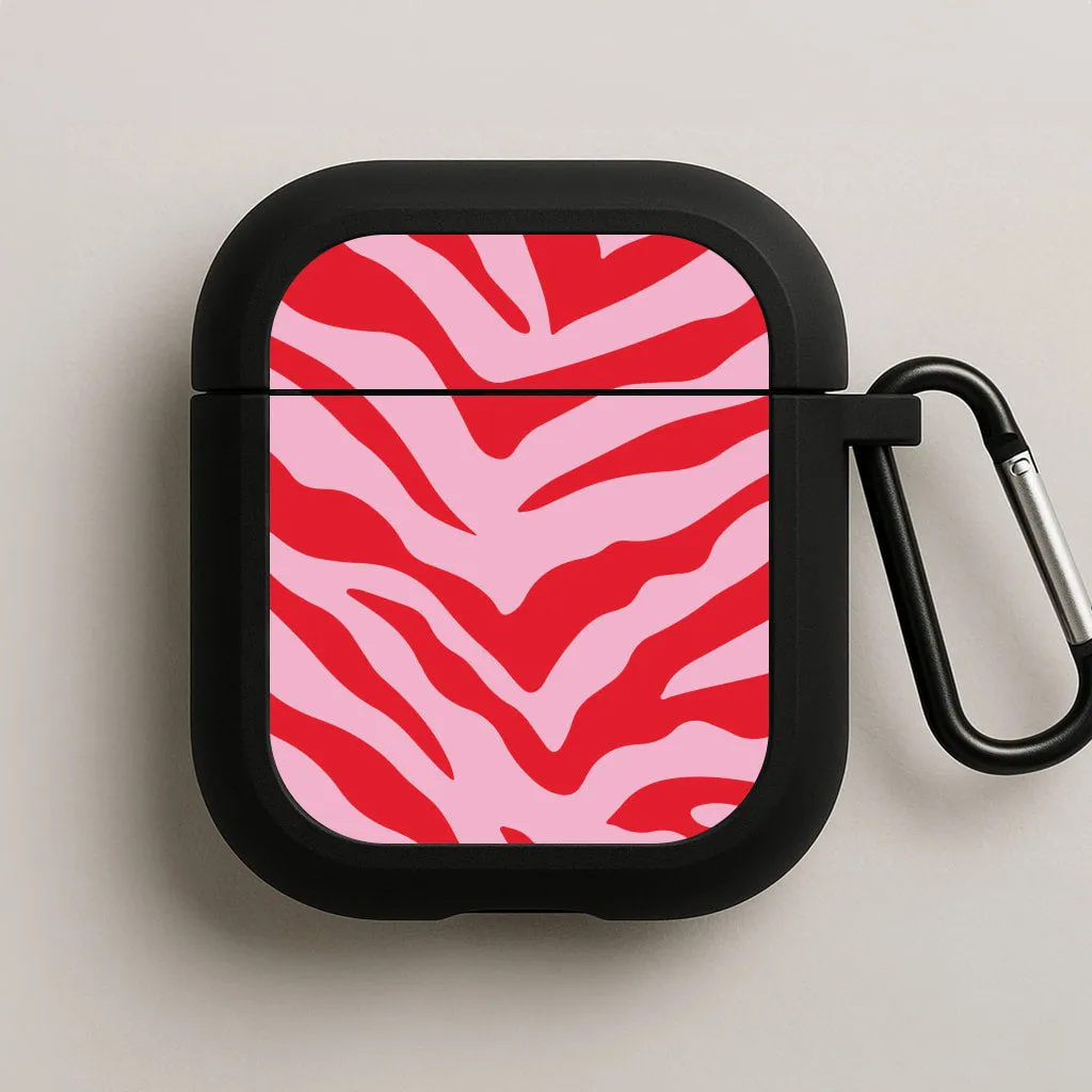Soft Touch Case Lightweight Protective Bag Pink Zebra - Animal Patterns AirPods Case
