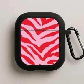 Vivid Pattern Cover frosted texture shell Pink Zebra - Animal Patterns AirPods Case